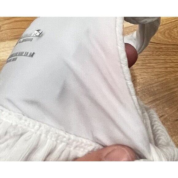 Frankies Bikinis Seersucker Ruffled Padded Tied Bikini Size Small Women’s White - Picture 6 of 6